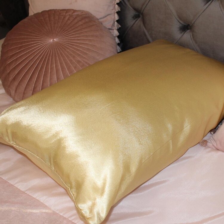 GLOSSY GOLD 100% Mulberry Silk Pillowcase(s)